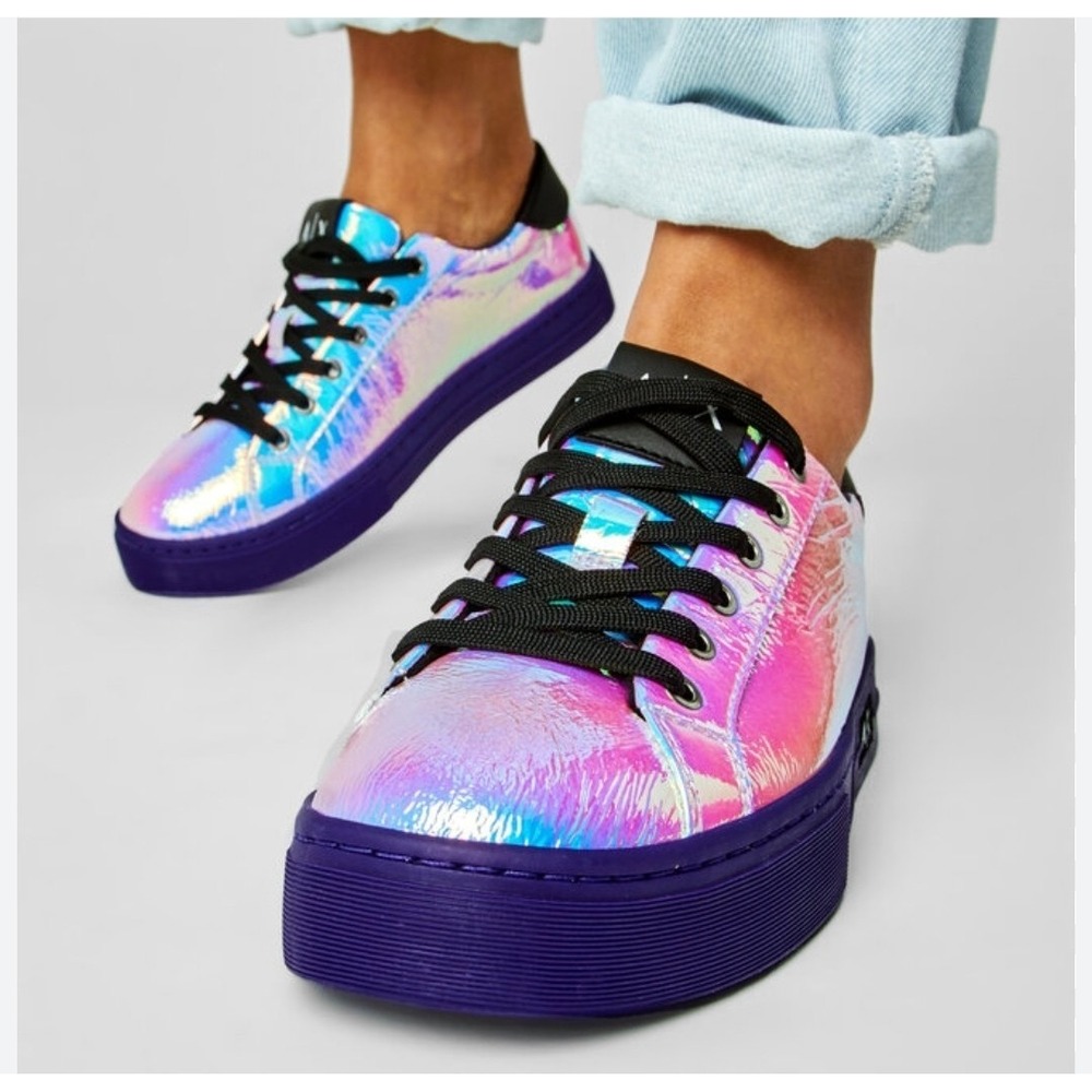 Armani Exchange Sneakers XDX027 XV327 00225 Blue Iridescent Multi HTF Rare Sz 8M